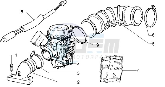 Carburettor inlet blueprint