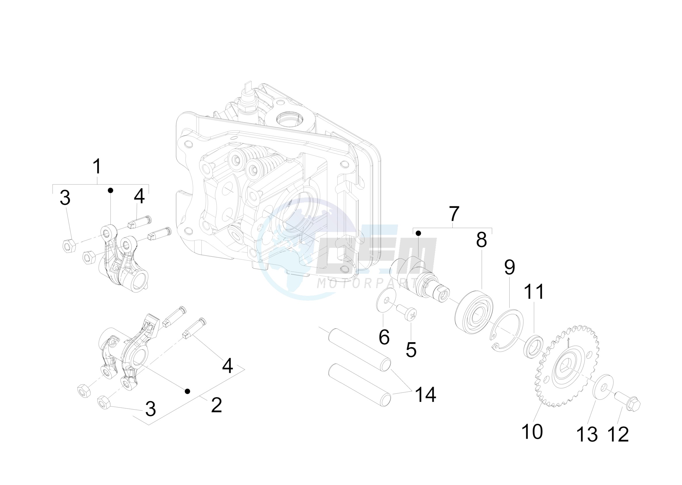 Rocking levers support unit image