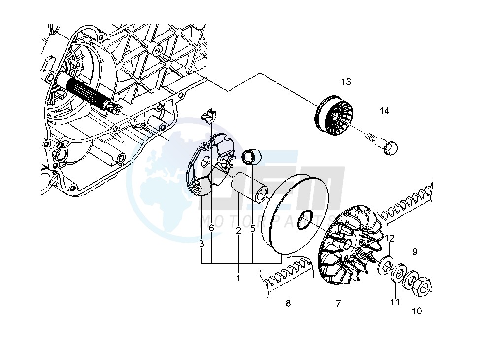 Driving pulley blueprint