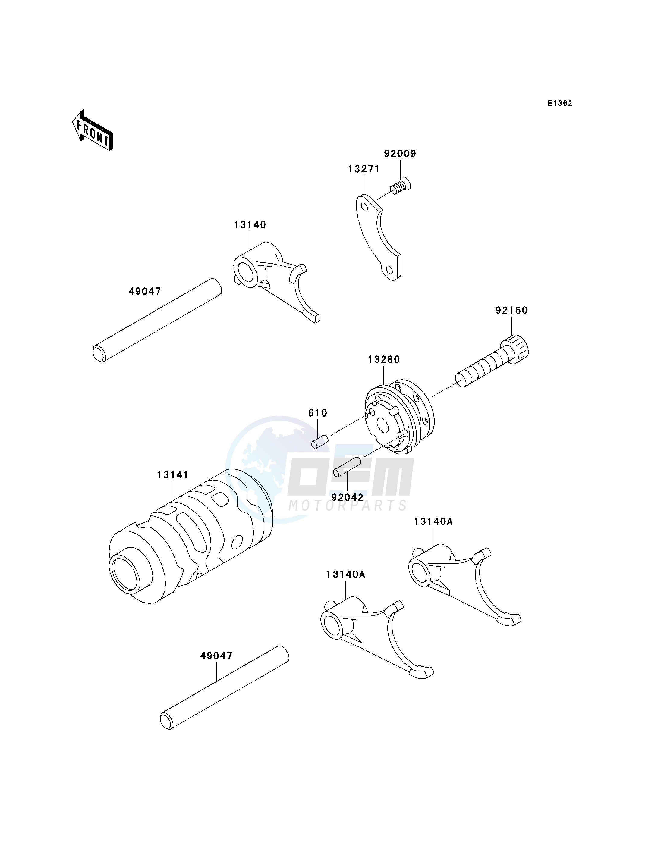 GEAR CHANGE DRUM_SHIFT FORK-- S- - image