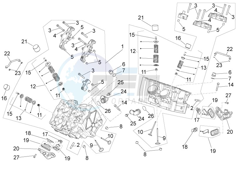 Cylinder head - valves image