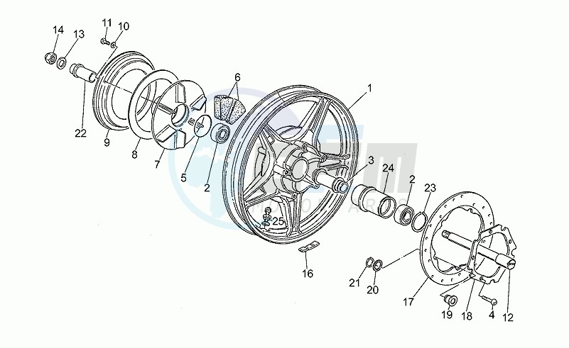Rear wheel, alloy image