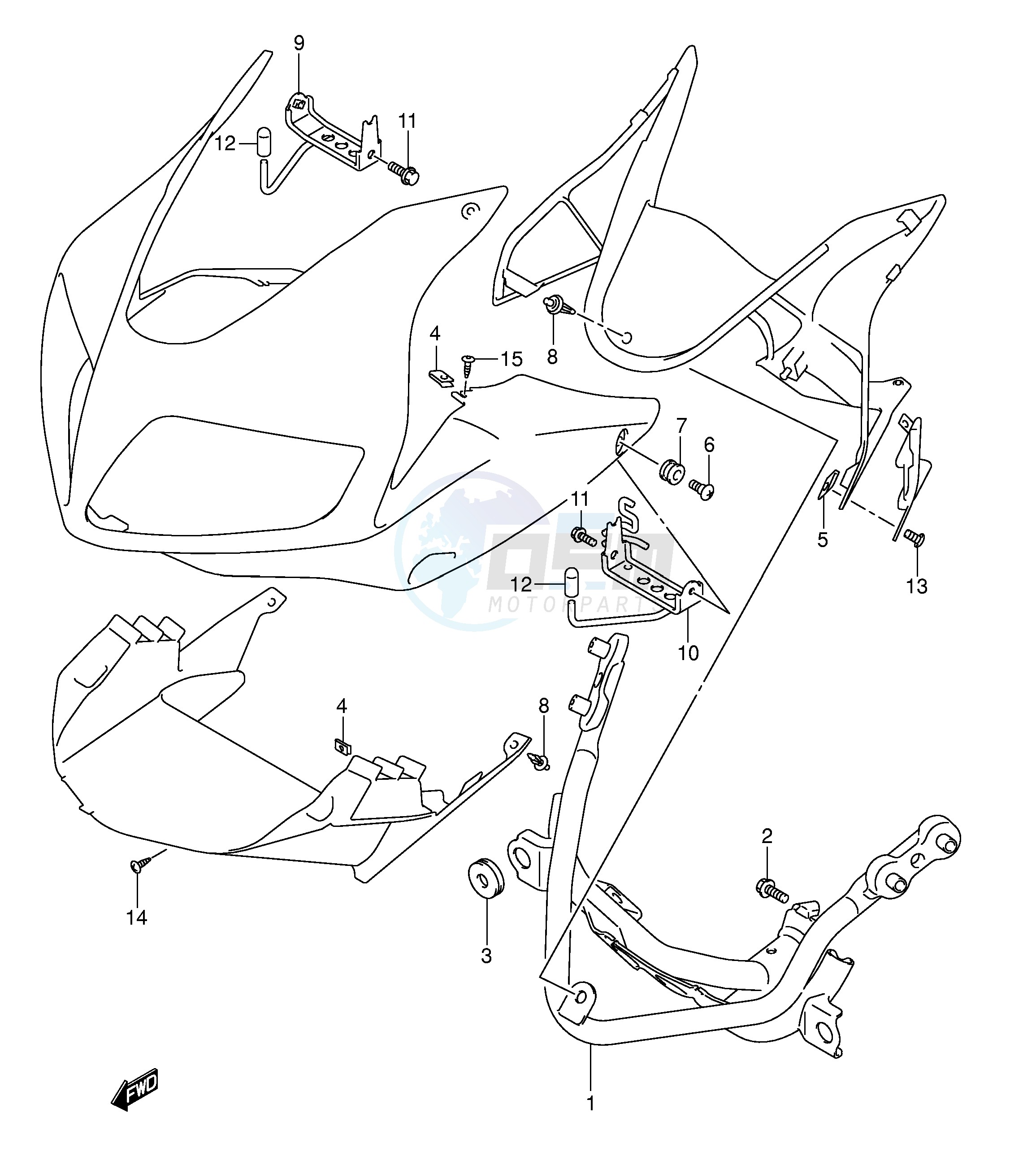 COWLING INSTALLATION PARTS (WITH COWLING) image