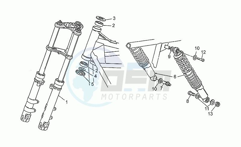Front/rear shock absorber image