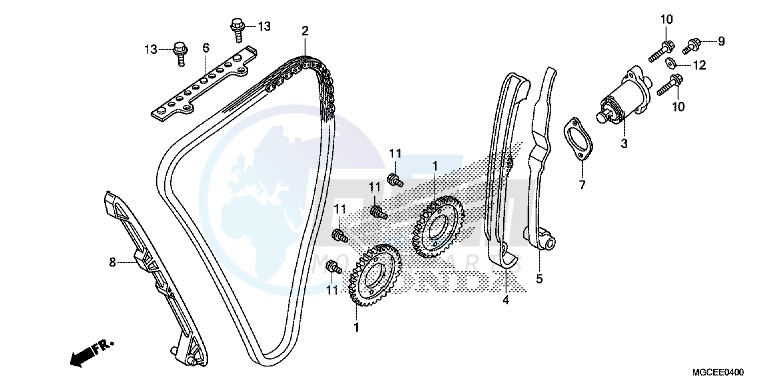 CAM CHAIN/ TENSIONER image