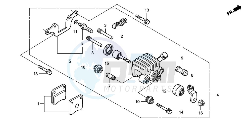 PARKING BRAKE CALIPER blueprint