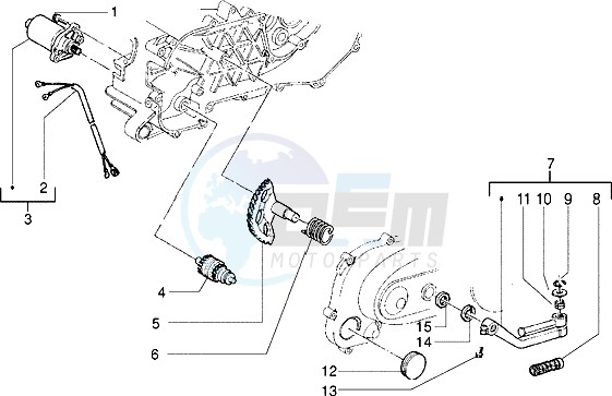 Starting motor-starter lever image