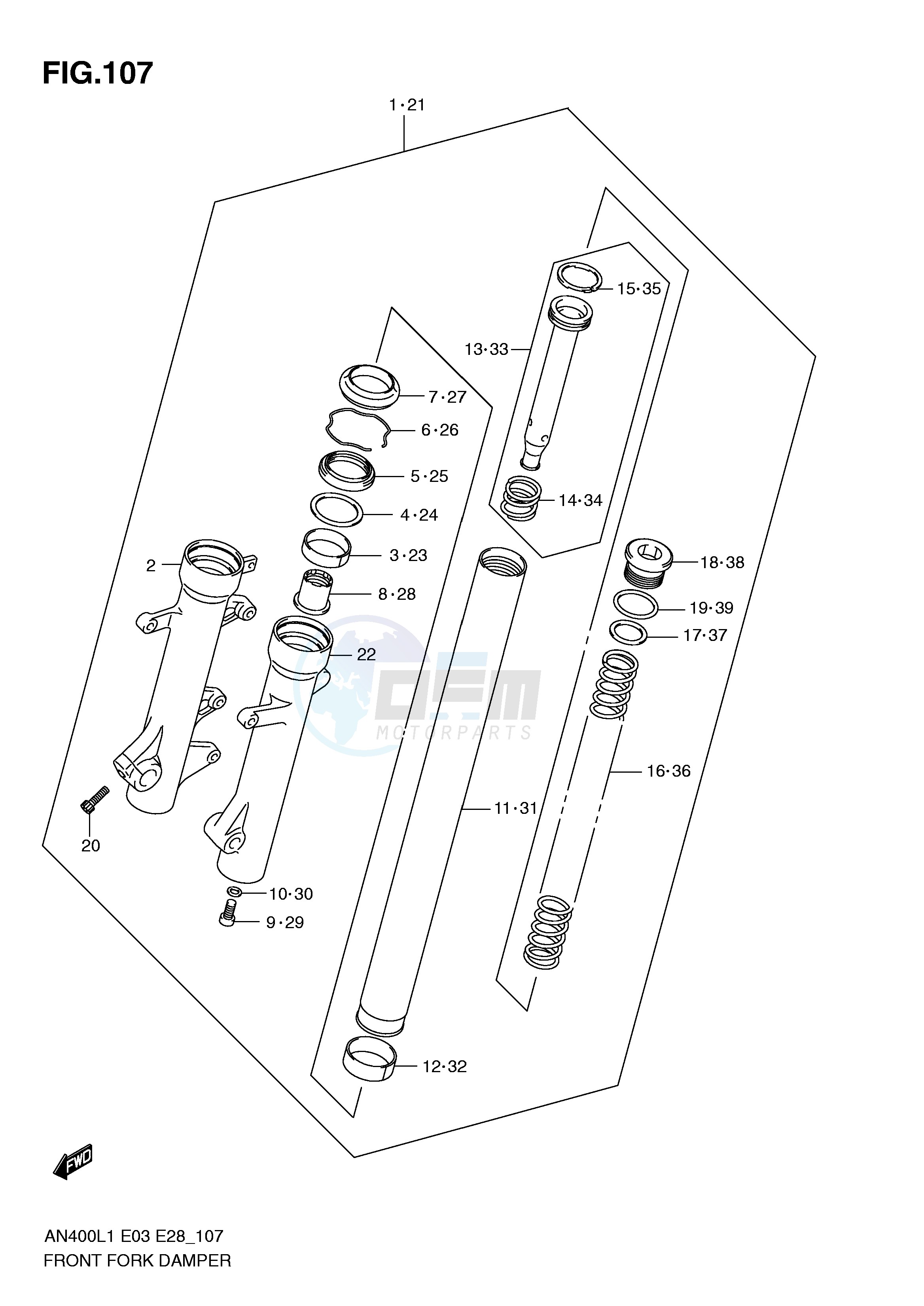 FRONT FORK DAMPER (AN400L1 E3) image