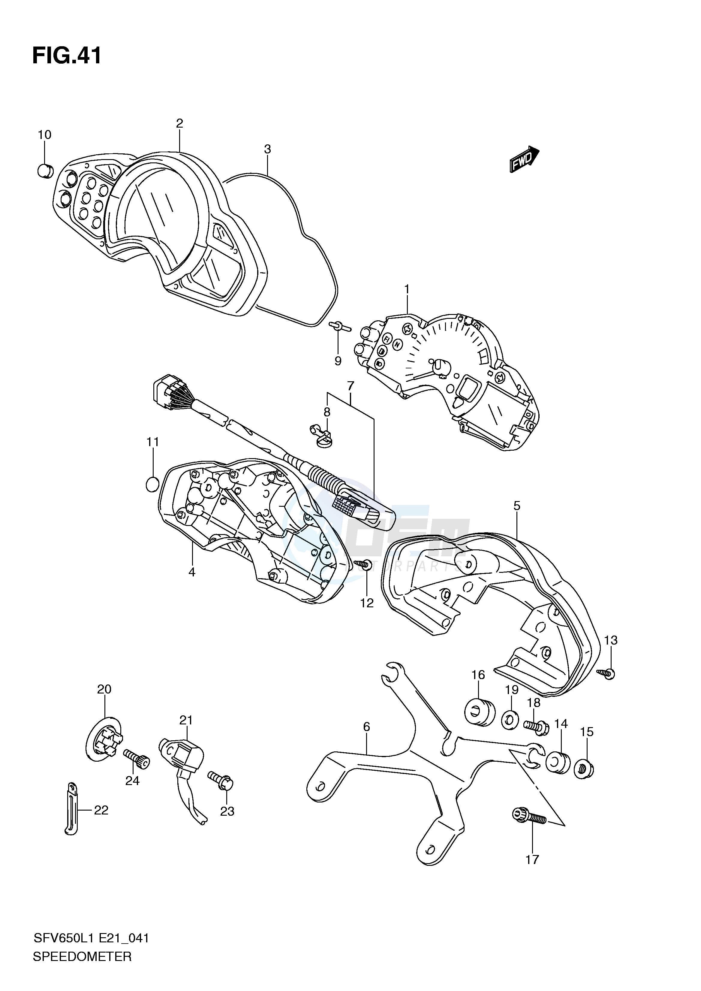 SPEEDOMETER (SFV650UL1 E24) image