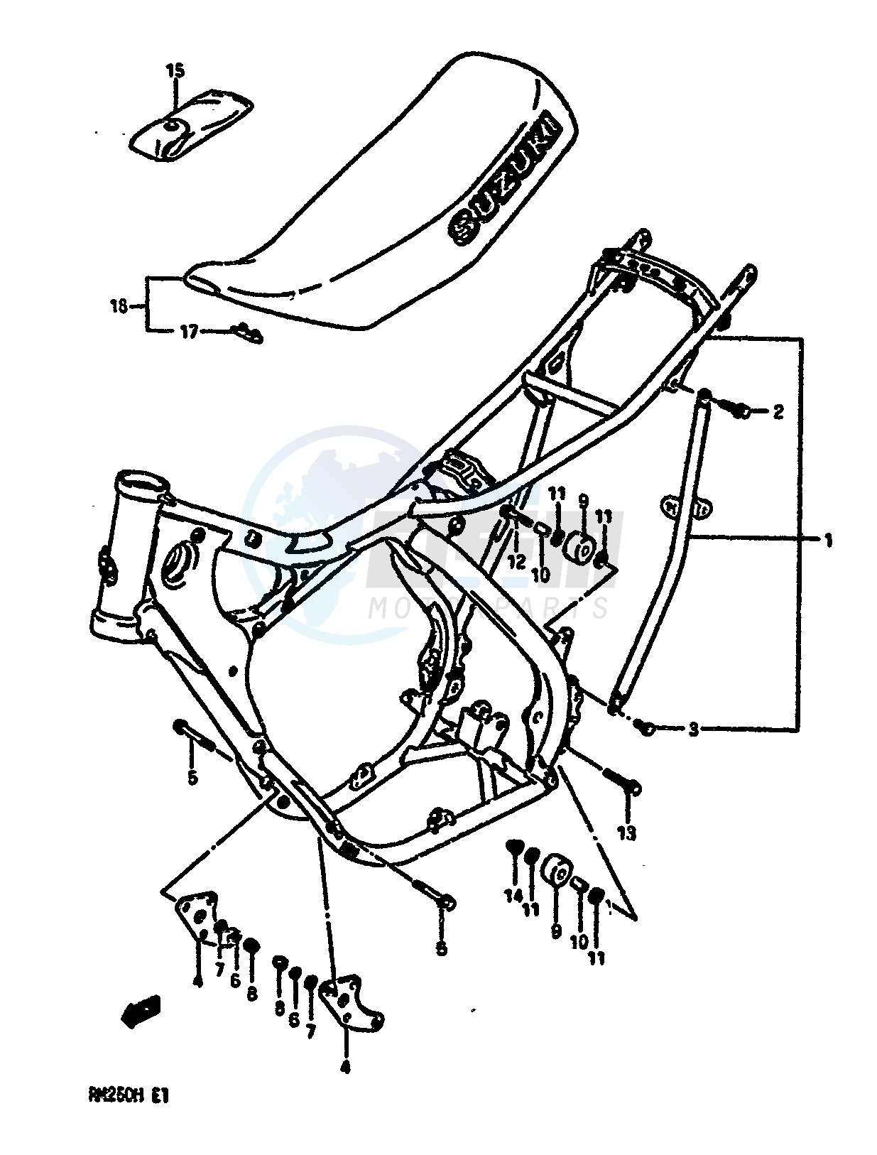 FRAME-SEAT (MODEL H) blueprint
