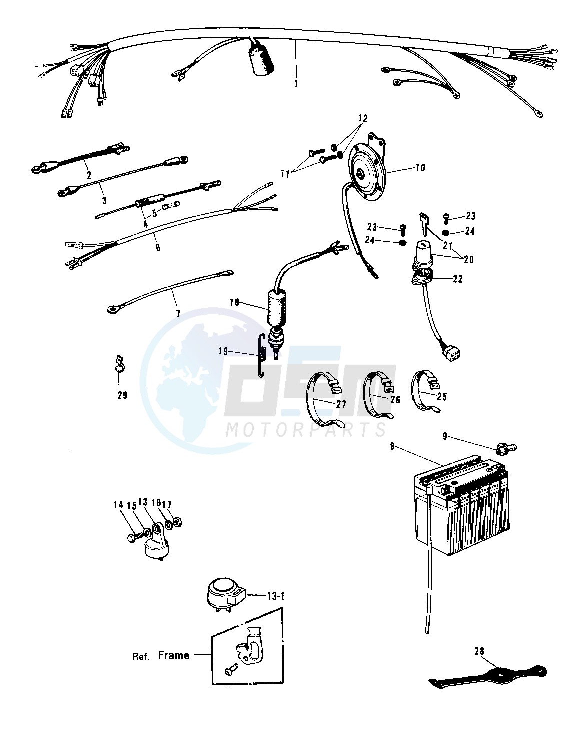 CHASSIS ELECTRICAL EQUIPMENT -- H1-B- - blueprint