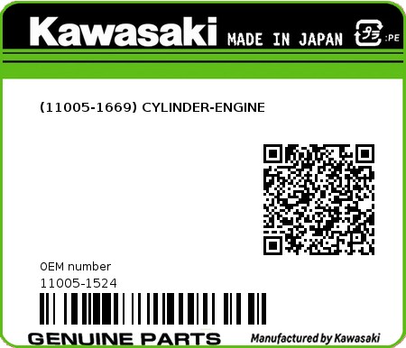 Product image: Kawasaki - 11005-1524 - (11005-1669) CYLINDER-ENGINE  0