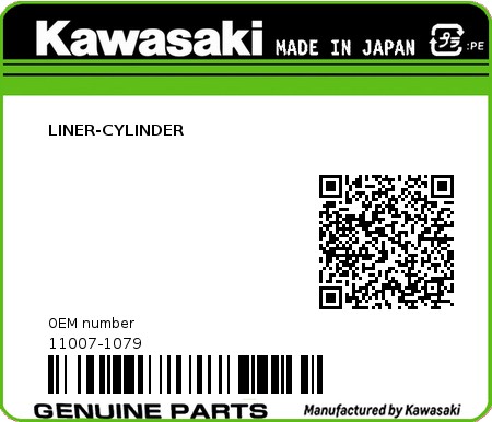 Product image: Kawasaki - 11007-1079 - LINER-CYLINDER  0