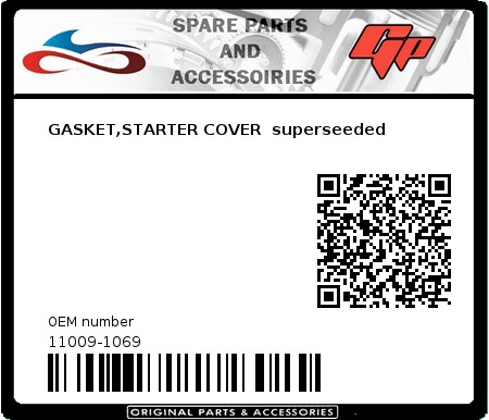 Product image:  - 11009-1069 - GASKET,STARTER COVER  superseeded  0
