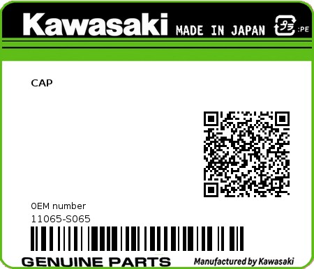 Product image: Kawasaki - 11065-S065 - CAP  0