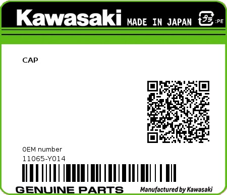 Product image: Kawasaki - 11065-Y014 - CAP  0