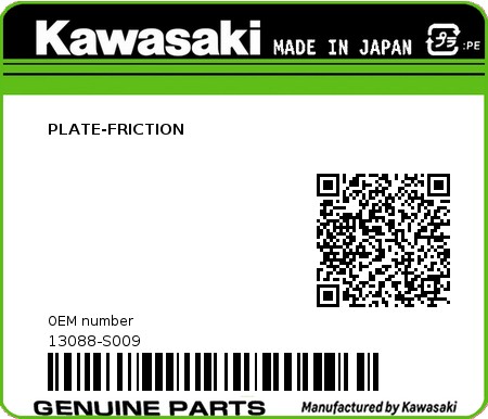 Product image: Kawasaki - 13088-S009 - PLATE-FRICTION  0