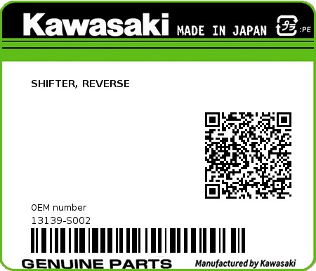 Product image: Kawasaki - 13139-S002 - SHIFTER, REVERSE  0