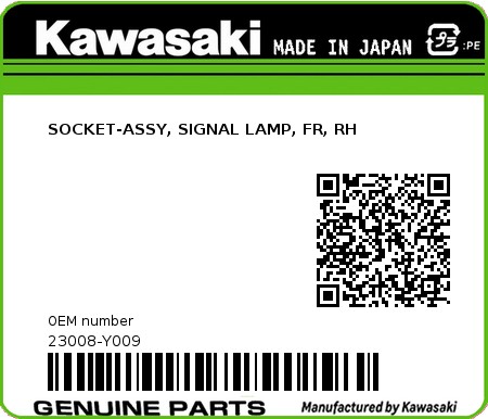 Product image: Kawasaki - 23008-Y009 - SOCKET-ASSY, SIGNAL LAMP, FR, RH  0