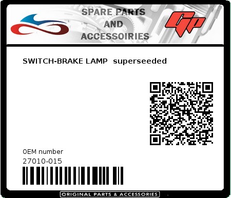 Product image:  - 27010-015 - SWITCH-BRAKE LAMP  superseeded  0