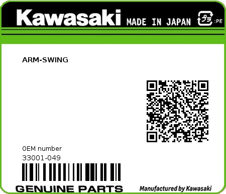 Product image: Kawasaki - 33001-049 - ARM-SWING  0