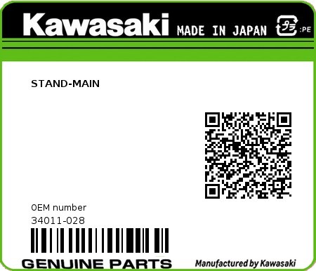 Product image: Kawasaki - 34011-028 - STAND-MAIN  0