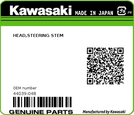 Product image: Kawasaki - 44039-048 - HEAD,STEERING STEM  0