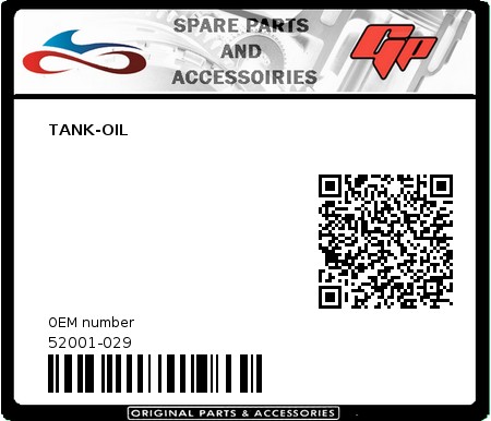 Product image:  - 52001-029 - TANK-OIL  0