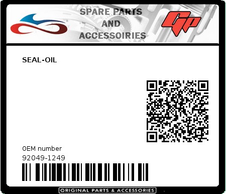 Product image:  - 92049-1249 - SEAL-OIL  0