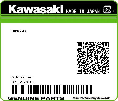 Product image: Kawasaki - 92055-Y013 - RING-O  0
