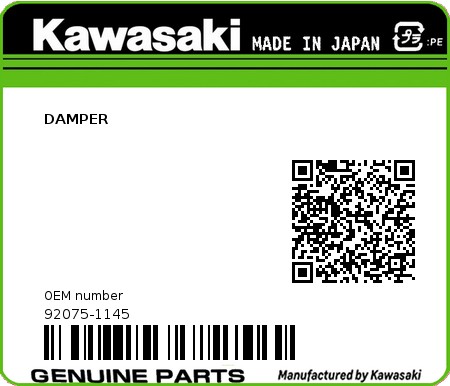 Product image: Kawasaki - 92075-1145 - DAMPER  0