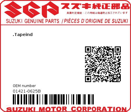 Product image: Suzuki - 01421-0625B - BOLT,STUD  0