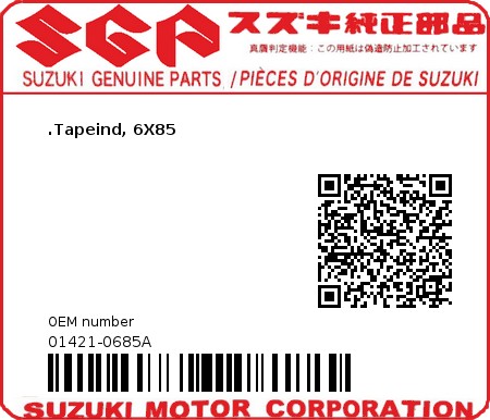 Product image: Suzuki - 01421-0685A - BOLT STUD  0