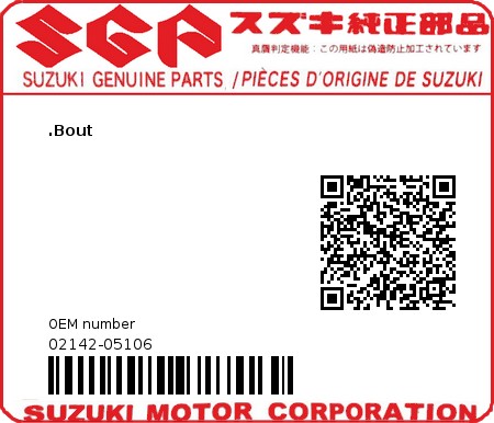 Product image: Suzuki - 02142-05106 - BOLT 10X75  0