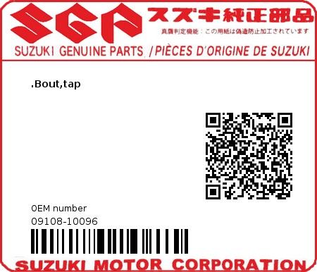 Product image: Suzuki - 09108-10096 - BOLT,STUD  0