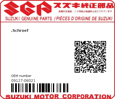 Product image: Suzuki - 09127-06021 - SCREW  0