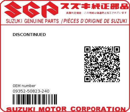 Product image: Suzuki - 09352-50823-240 - DISCONTINUED  0