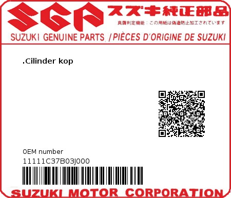 Product image: Suzuki - 11111C37B03J000 - CILINDERHEAD  0