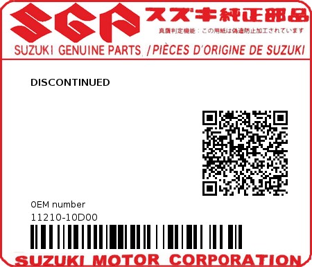 Product image: Suzuki - 11210-10D00 - DISCONTINUED          0
