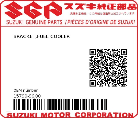 Product image: Suzuki - 15790-96J00 - BRACKET COMP  0