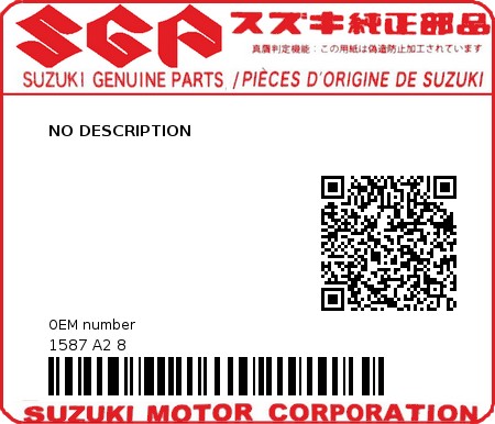 Product image: Suzuki - 1587 A2 8 - NO DESCRIPTION  0