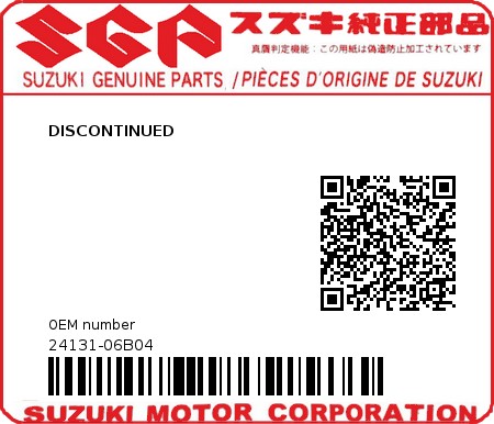 Product image: Suzuki - 24131-06B04 - DISCONTINUED  0