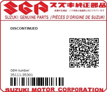 Product image: Suzuki - 35111-35301 - DISCONTINUED          0