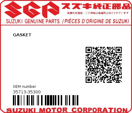 Product image: Suzuki - 35713-35300 - GASKET          0