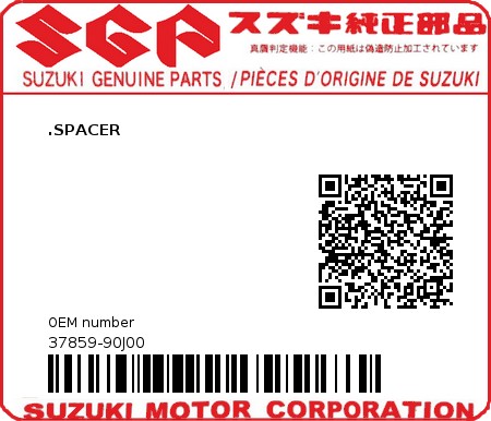 Product image: Suzuki - 37859-90J00 - SPACER  0