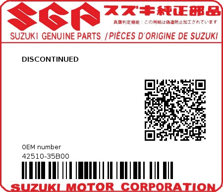 Product image: Suzuki - 42510-35B00 - DISCONTINUED          0