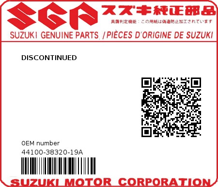 Product image: Suzuki - 44100-38320-19A - DISCONTINUED  0