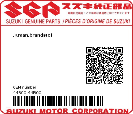 Product image: Suzuki - 44300-44B00 - COCK ASSY,FUEL  0