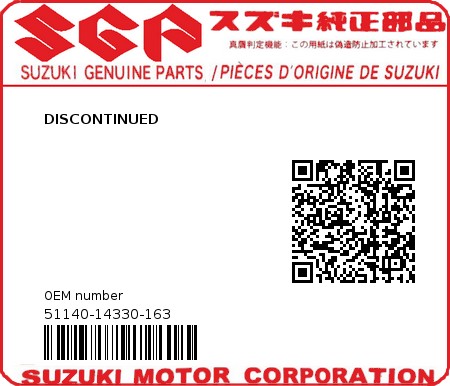 Product image: Suzuki - 51140-14330-163 - DISCONTINUED  0