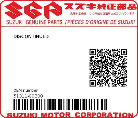 Product image: Suzuki - 51311-00B00 - DISCONTINUED          0
